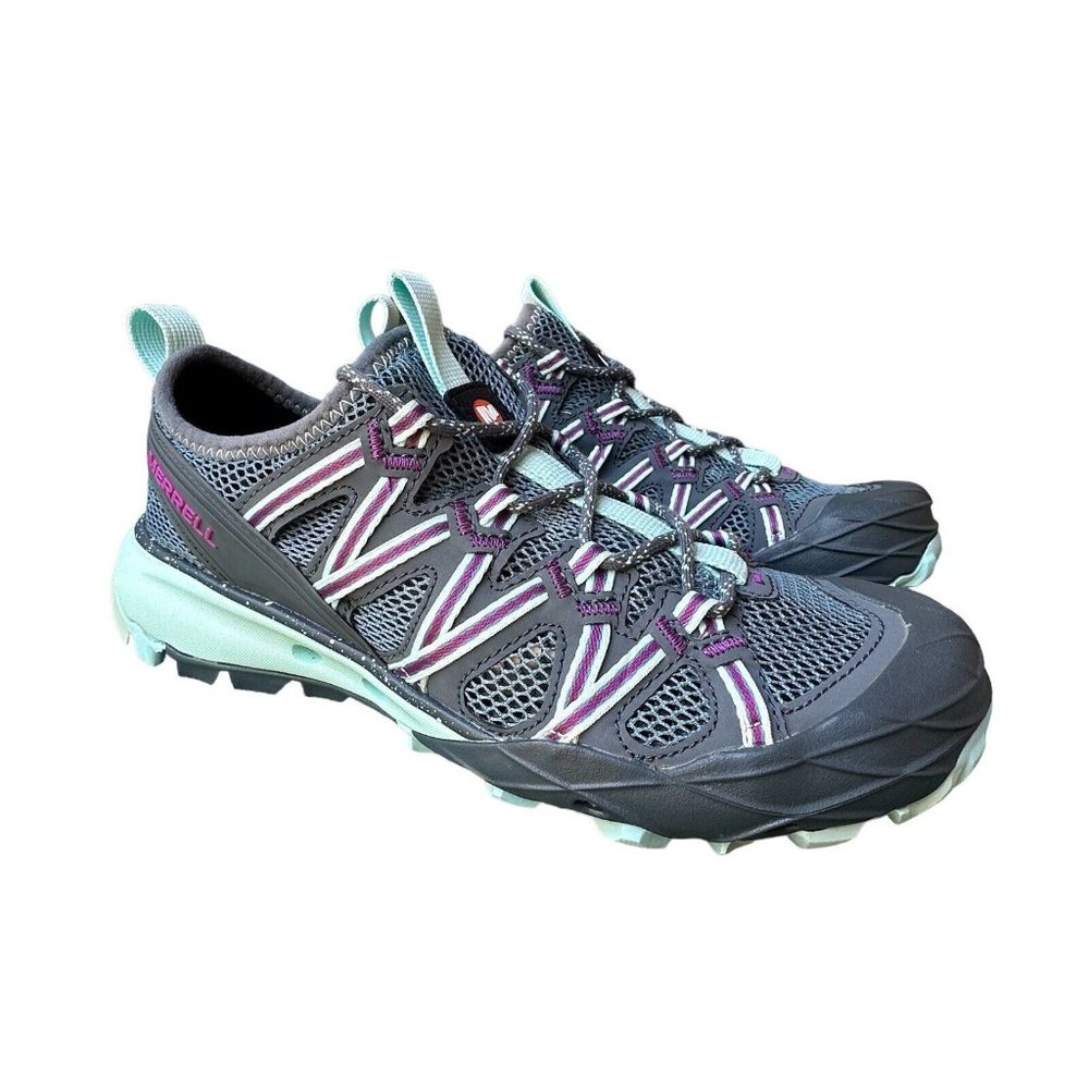Merrell Shoes Choprock Blue Smoke Outdoor Comfort Hiking Shoes Women' s 6 NWOT - Picture 9 of 15